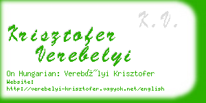 krisztofer verebelyi business card